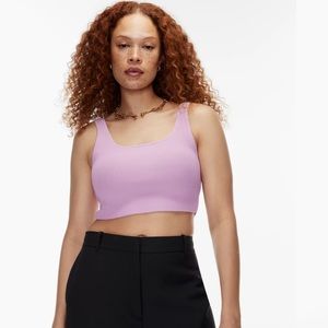 Aritzia Babaton Sculpt Knit Squareneck Cropped Tank